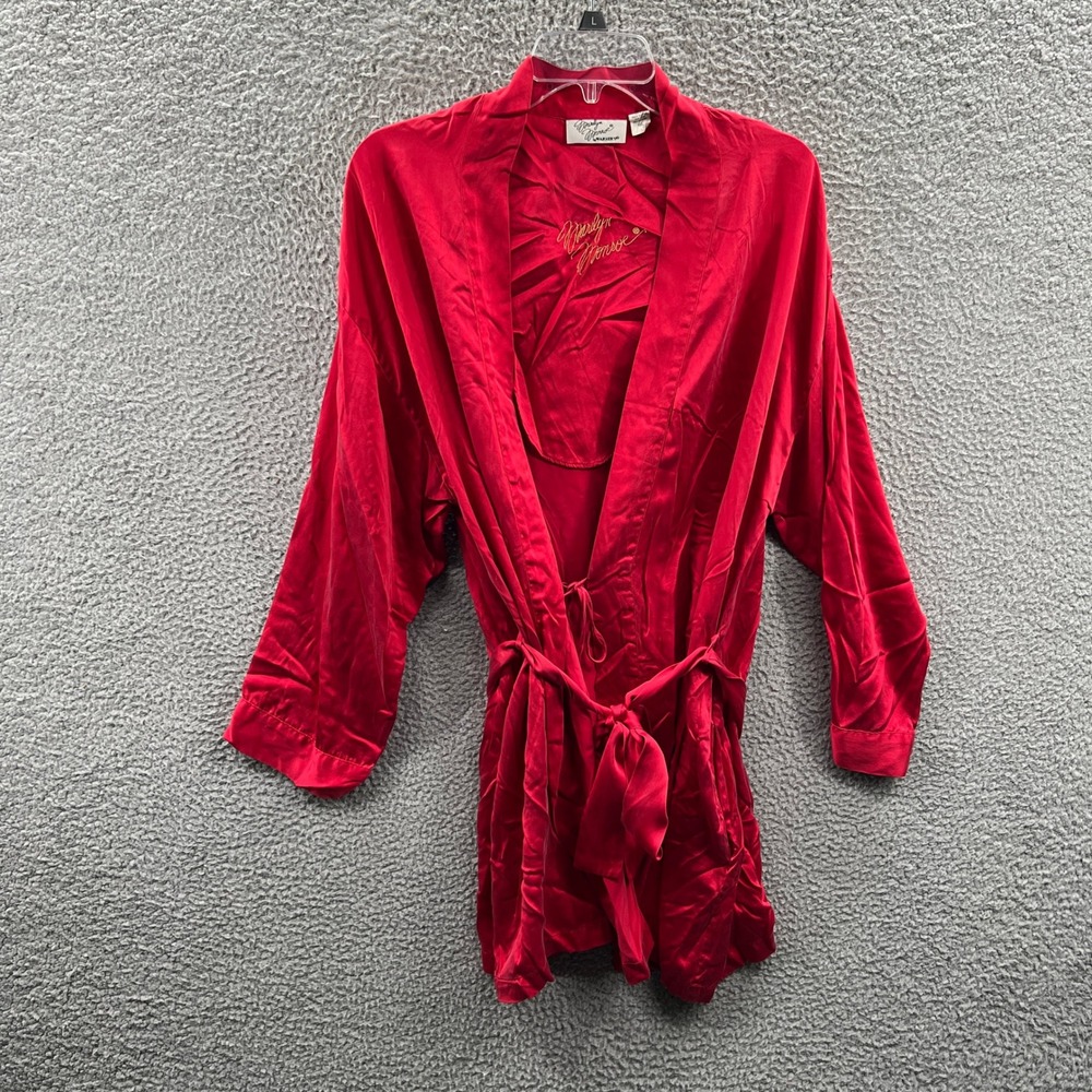 Marilyn Monroe Womens 100% Silk Robe M/L Hollywood Glam Boudoir Lingerie Lounge